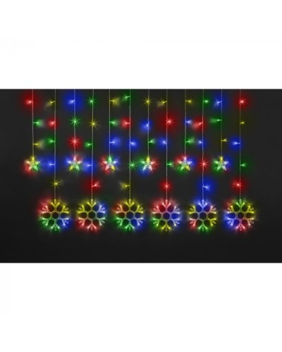 Гирлянда Navigator 95 123 NGF-D032-04 (бахрома звезды и снежинки RGBY 2.5*1м IP2 в Муроме Источники света(Лампы) Pintop.ru