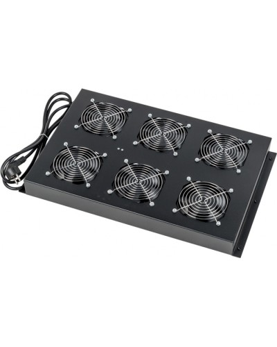 Блок 6-ти вентиляторов в крышу шкафа DCS глубиной 1070/1200 мм LANMASTER (LAN-DC-CB-FAN6-10) в Муроме Вентиляторные модули Pintop.ru