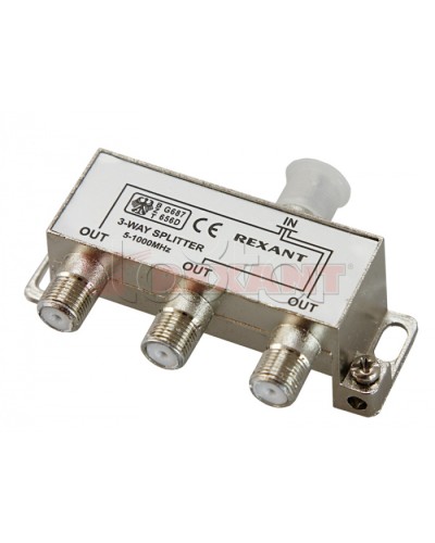 Делитель телевизионный ТВх3 под F разъём 5-1000 МГц (10шт/уп) REXANT 05-6002 в Муроме Системы видеонаблюдения Pintop.ru