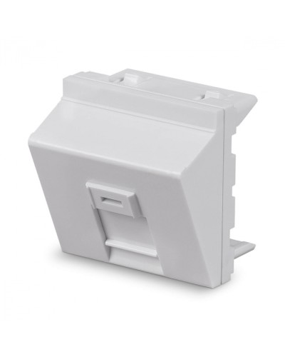 Вставка 45x45 (Mosaic) для 1 модуля формата Keystone Jack, угловая Cabeus (FP-A-45-1M) в Муроме Модули Keystone Pintop.ru