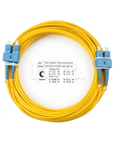 Шнур оптический duplex SC-SC 9/125 sm 10м LSZH Cabeus FOP(d)-9-SC-SC-10m в Муроме Патч-корды оптические Pintop.ru