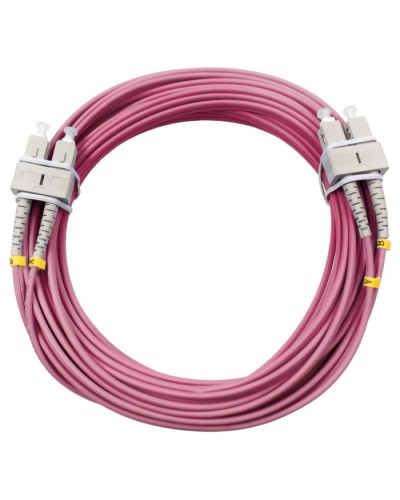 Шнур оптический duplex SC-SC 50/125 mm OM4 15м LSZH Cabeus FOP-50-OM4-SC-SC-15m в Муроме Патч-корды оптические Pintop.ru