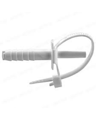 Стяжкa нейлоновая 150 x 8,0 мм, с дюбелем ø8 мм, белая (упак. 50 шт) REXANT (07-0176) в Муроме Стяжки-хомуты Pintop.ru