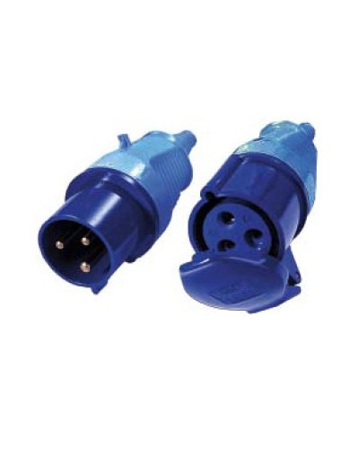 Вилка IEC 309 однофазная 32A, 250V, разборная, синяя LANMASTER (LAN-IEC-309-32A1P/M) в Муроме Проходные адаптеры и розетки оптические Pintop.ru