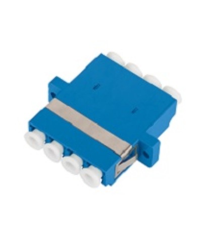 Адаптер NIKOMAX волоконно-оптический, соединительный, одномодовый, стандарта OS2, LC/UPC-LC/UPC, квадро, пластиковый, без шторки, с фланцами, синий, уп-ка 2шт. в Муроме Проходные адаптеры и розетки оптические Pintop.ru