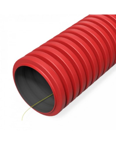 Труба гофрированная двустенная ПНД гибкая тип 1250 (SN63) с/з красная d50 мм (50 м/уп Промрукав (PR15.00993) в Муроме Труба гофрированная Pintop.ru