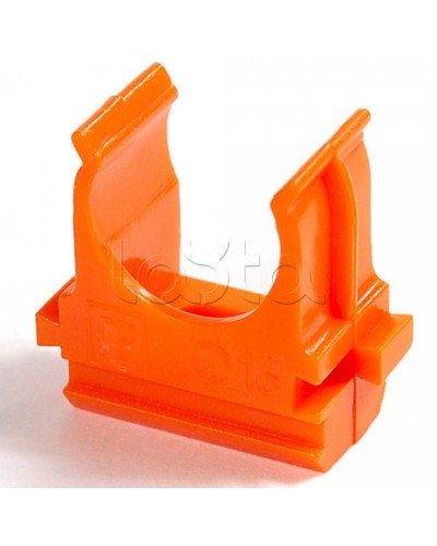 Крепёж-клипса для труб АБС-пластик оранжевая д32 в малой упаковке (10шт/500шт уп/кор) Промрукав (PR13.0115) в Муроме Держатели, клипсы, скобы Pintop.ru