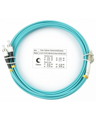 Шнур оптический duplex LC-FC 50/125 mm OM3 20м LSZH Cabeus FOP-50-LC-FC-20m в Муроме Патч-корды и пигтейлы Pintop.ru