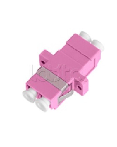 Адаптер NIKOMAX волоконно-оптический, соединительный, многомодовый, стандарта OM4, LC/UPC-LC/UPC, двойной, пластиковый, без шторки, с фланцами, маджента, уп-ка 2шт. NIKOMAX (NMF-OA2M4-FN-LCU-LCU-MG-2) в Муроме Проходные адаптеры и розетки оптические 