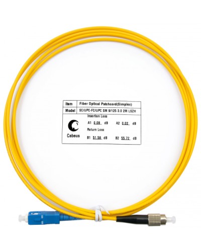 Шнур оптический simplex SC-FC 9/125 SM 2 м LSZH в Муроме Патч-корды оптические Pintop.ru