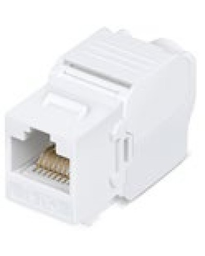 Вставка Keystone Jack RJ-45(8P8C), категория 6, 110 IDC, угол заделки 180 градусов, без инструмента (Toolless), белая в Муроме Модули Keystone Pintop.ru