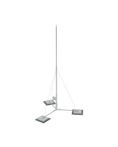 Вольностоящая молниеприемная мачта составная H11,1 м разборное основание HD КМ-Профиль (RTVMR-H11.1 HD) в Муроме Монтажные материалы Pintop.ru