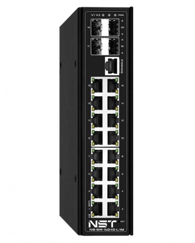 NST NS-SW-16G4G-PL/IM Промышленный управляемый L2+ HiPoE коммутатор Gigabit Ethernet на 16 GE RJ45 PoE + 4 GE SFP порта в Муроме Коммутаторы Pintop.ru