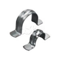 Скоба оцинкованная двухлапковая без монтажного отверстия, для трубы D25мм (1уп = 100шт) Экопласт (43627)