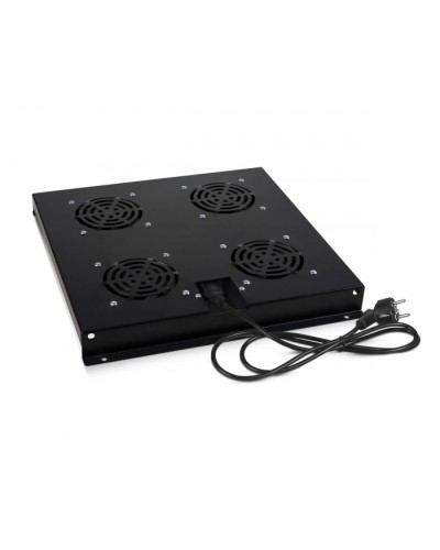 Модуль вентиляторный с 4-я вентиляторами, цвет черный (RAL 9004) Cabeus (TRAY-SC-120-BK) в Муроме Вентиляторные модули Pintop.ru