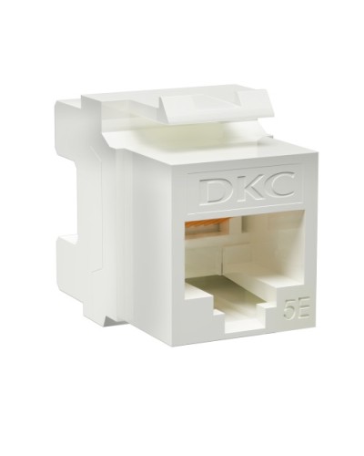 Модуль Keystone RJ45 CAT5E неэкранированный, 180 градусов, белый (форм-фактор A10) DKC RNK5EU180WH в Муроме Модули Keystone Pintop.ru