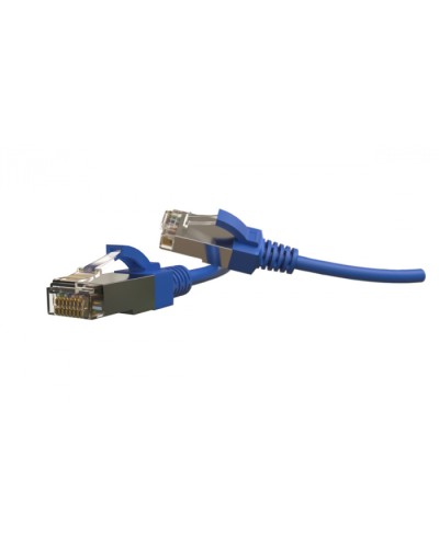 Патч-корд S/FTP Hyperline (PC-LPT-SFTP-RJ45-RJ45-C6-1M-LSZH-BL) в Муроме Патчкорды (медные) Pintop.ru