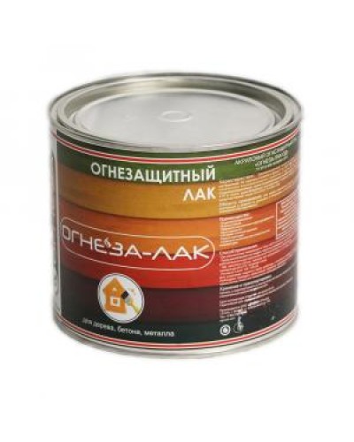 Лак огнезащитный акриловый Огнеза «ОГНЕЗА-ЛАК-ОД» для древесины и материалов изнеё, глянцевый, бесцветный, ведро 2,4л.(1,8 кг.) в Муроме Огнезащитные краски Pintop.ru