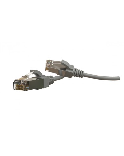 Патч-корд S/FTP Hyperline (PC-LPT-SFTP-RJ45-RJ45-C6-1.5M-LSZH-GY) в Муроме Патчкорды (медные) Pintop.ru