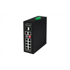 Промышленный PoE коммутатор Gigabit Ethernet на 10 портов NST NS-SW-8G4G-P/I