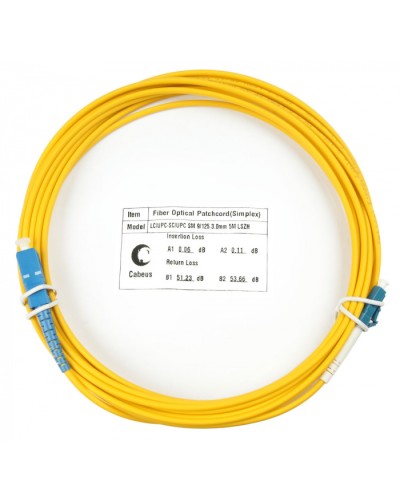 Шнур оптический simplex LC-SC 9/125 sm 20м LSZH Cabeus FOP(s)-9-LC-SC-20m в Муроме Патч-корды оптические Pintop.ru