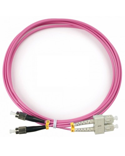Шнур оптический duplex SC-FC 50/125 mm OM4 2м LSZH Cabeus FOP-50-OM4-SC-FC-2m в Муроме Патч-корды оптические Pintop.ru