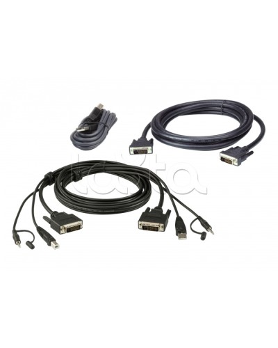 Комплект кабелей USB, DVI-D Dual Link, Dual Display для защищенного KVM-переключателя (3м) ATEN 2L-7D03UDX5 в Муроме Видеоусилители, Модуляторы, Делители Pintop.ru
