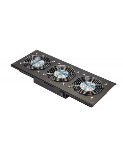 Eurolan Модуль вентиляторный потолочный, 3 вентилятора, термореле, 3 положения, черный (60A-90-11-30BL) в Муроме Вентиляторные модули Pintop.ru