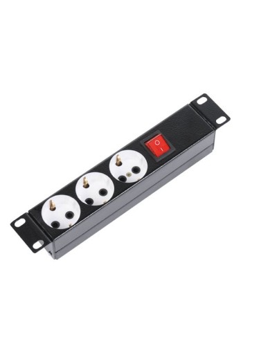 Блок силовых розеток 10 без шнура с выключателем, 3 розетки (черный) ЦМО БР-3П-10-9005 в Муроме Блоки розеток Pintop.ru