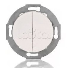 Выключатель двухклавишный Экопласт (схема 5) 10 A, 250 B (белый) Vintage