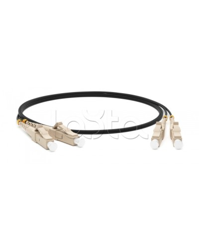 Патч-корд волоконно-оптический Hyperline FC-D2-50-LC/PR-LC/PR-H-1M-LSZH-BK в Муроме Патч-корды оптические Pintop.ru