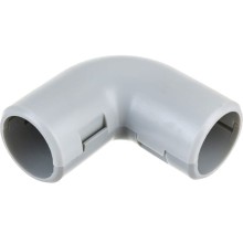 CI20G Угол 90 гр.(2част.) для труб D20мм, цвет белый (1уп = 25шт) Экопласт (41220-25W)