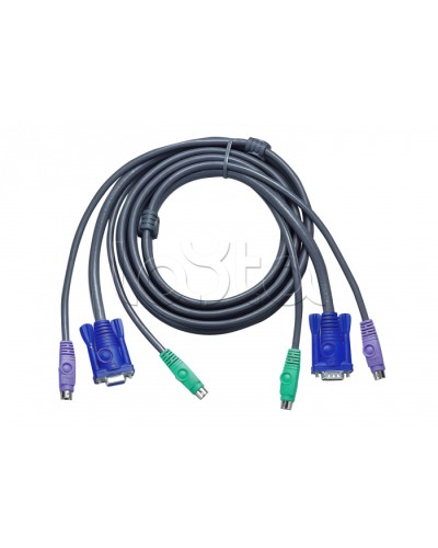КВМ-кабель с интерфейсами PS/2, VGA (5м) ATEN 2L-1005P/C в Муроме Видеоусилители, Модуляторы, Делители Pintop.ru
