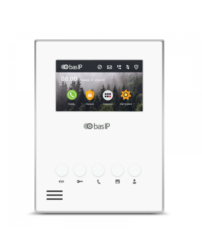 Видеодомофон BAS-IP AU-04LAF WHITE в Муроме Абонентские IP устройства Pintop.ru