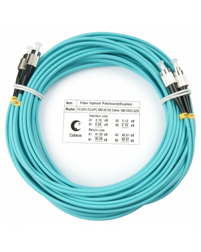 Шнур оптический duplex FC-FC 50/125 mm OM3 15м LSZH Cabeus FOP-50-FC-FC-15m в Муроме Патч-корды и пигтейлы Pintop.ru