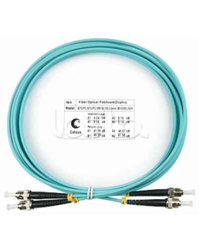 Патч-корд волоконно-оптический MM 50/125 duplex ST-ST LSZH (3 м) Cabeus FOP-50-ST-ST-3m в Муроме Патч-корды оптические Pintop.ru