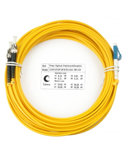 Шнур оптический duplex LC-ST 9/125 sm 10м LSZH Cabeus FOP(d)-9-LC-ST-10m в Муроме Патч-корды оптические Pintop.ru