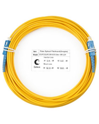 Патч-корд волоконно-оптический (шнур) SM 9/125 simplex SC-SC LSZH (10м) Cabeus FOP(s)-9-SC-SC-10m в Муроме Патч-корды оптические Pintop.ru