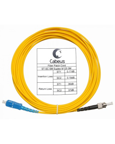 Шнур оптический simplex SC-ST 9/125 sm 15м LSZH Cabeus FOP(s)-9-SC-ST-15m в Муроме Патч-корды оптические Pintop.ru