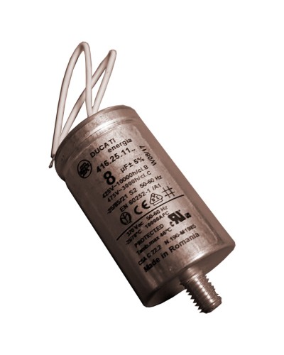 Конденсатор 8 мкФ с гибкими выводами и болтом Came 119RIR339 в Муроме Запчасти для шлагбаумов и автоматики Pintop.ru