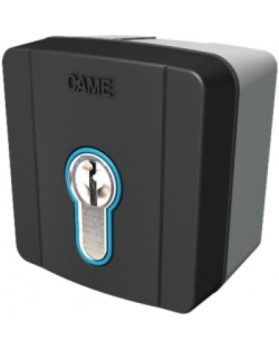 Ключ-выключатель накладной с цилиндром замка DIN и синей подсветкой Came 806SL-0050 в Муроме Запчасти для шлагбаумов и автоматики Pintop.ru