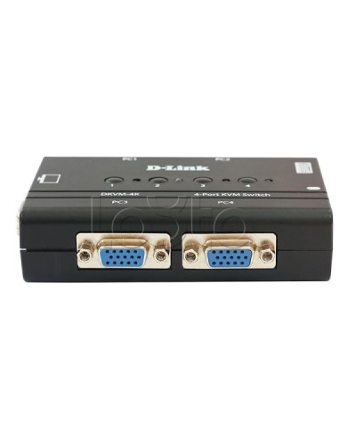 4-портовый KVM-переключатель с портами VGA и PS/2 D-Link DL-DKVM-4K/B3A в Муроме Видеоусилители, Модуляторы, Делители Pintop.ru