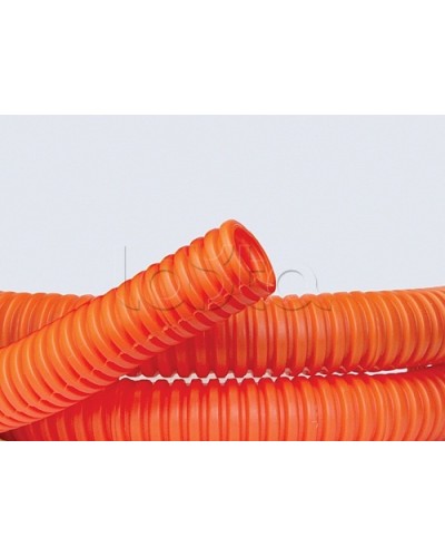 Труба ПНД гибкая гофр. д.32мм, лёгкая без протяжки, 25м, цвет оранжевый DKC 70932 в Муроме Труба гофрированная Pintop.ru