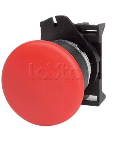 Кнопка грибовидная, прозрачная с фиксацией, красная д. 40 DKC ABHL1M4N в Муроме Аксессуары для стоек и шкафов Pintop.ru