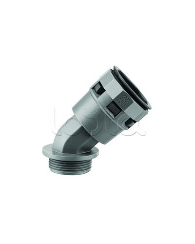 Муфта 45 грд. труба-коробка DN 48 мм, М50х1,5, полиамид, цвет черный DKC PAL48M50N в Муроме Повороты, муфты, тройники Pintop.ru