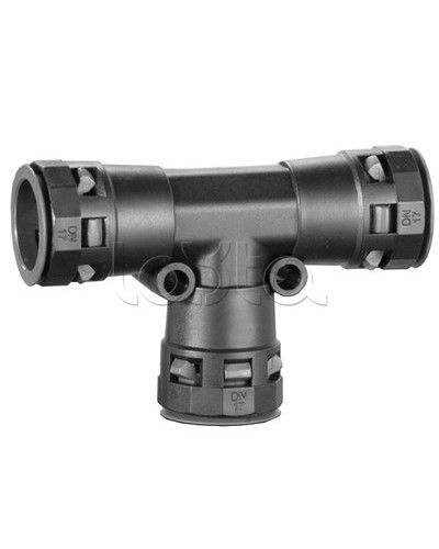 Тройник DN 36/36/36 мм, полиамид, цвет черный DKC PAT36N в Муроме Повороты, муфты, тройники Pintop.ru