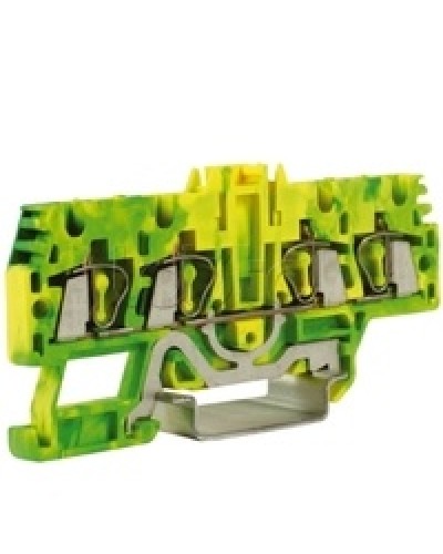 Зажим для заземления, 2 ввод/2 вывода, 2,5 кв.ммжелто-зеленый DKC ZHT520-RET в Муроме Держатели, клипсы, скобы Pintop.ru