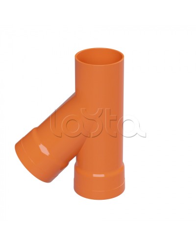 Тройник для двустенных труб одного диаметра ф110мм, 45°, полипропилен DKC 019110 в Муроме Повороты, муфты, тройники Pintop.ru