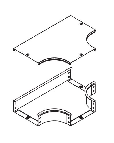 Крышка DPT на ответвитель Т-образный горизонтальный осн. 100 DKC 38042 в Муроме Аксессуары для лотков Pintop.ru