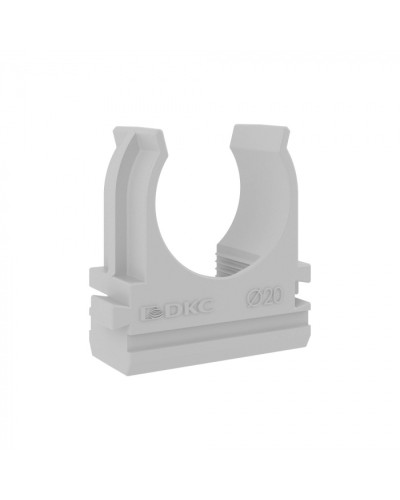 Держатель-клипса быстрого монтажа, для крепления труб, ф20мм, пластик, RAL 7035 DKC 51020M в Муроме Держатели, клипсы, скобы Pintop.ru